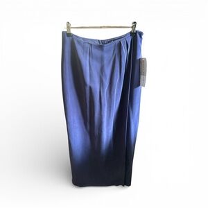 Josephine Chaus Purple Maxi Wrap Around Look Skirt NWT Deep Violet Size 8 New